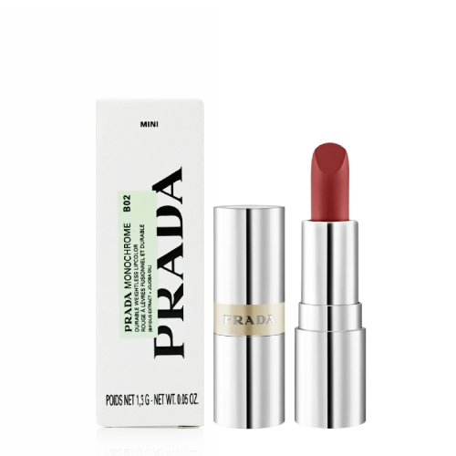 Prada Monochrome Hyper Matte Lipstick 1.3g Mini #B02 Quartz, PRADA BEAUTY , PRADA BEAUTY ลิปสติก, Prada Monochrome Hyper Matte Lipstick ราคา , Prada Monochrome Hyper Matte Lipstick รีวิว , Prada Monochrome Hyper Matte Lipstick สีไหนสวย